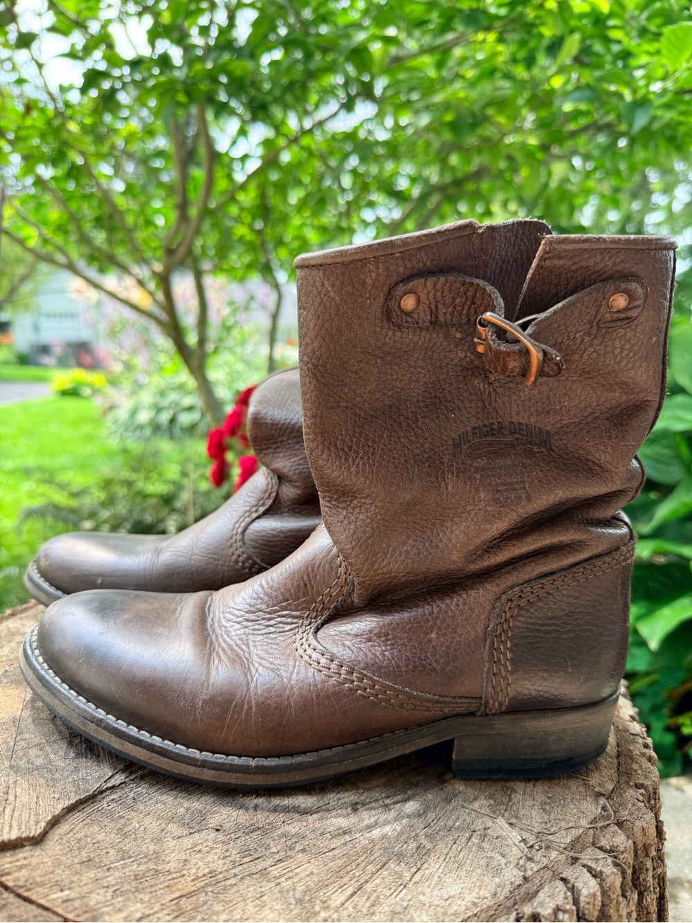 Tommy Hilfiger Brown Leather Ankle Boots